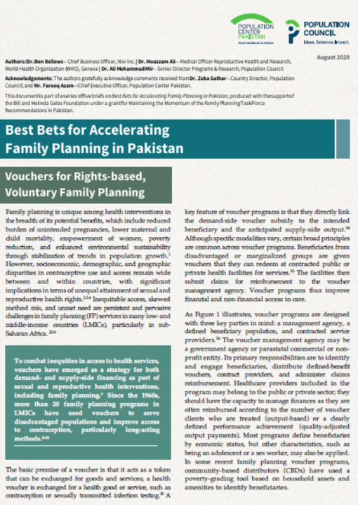 Vouchers for Rights-based Voluntary Family Planning