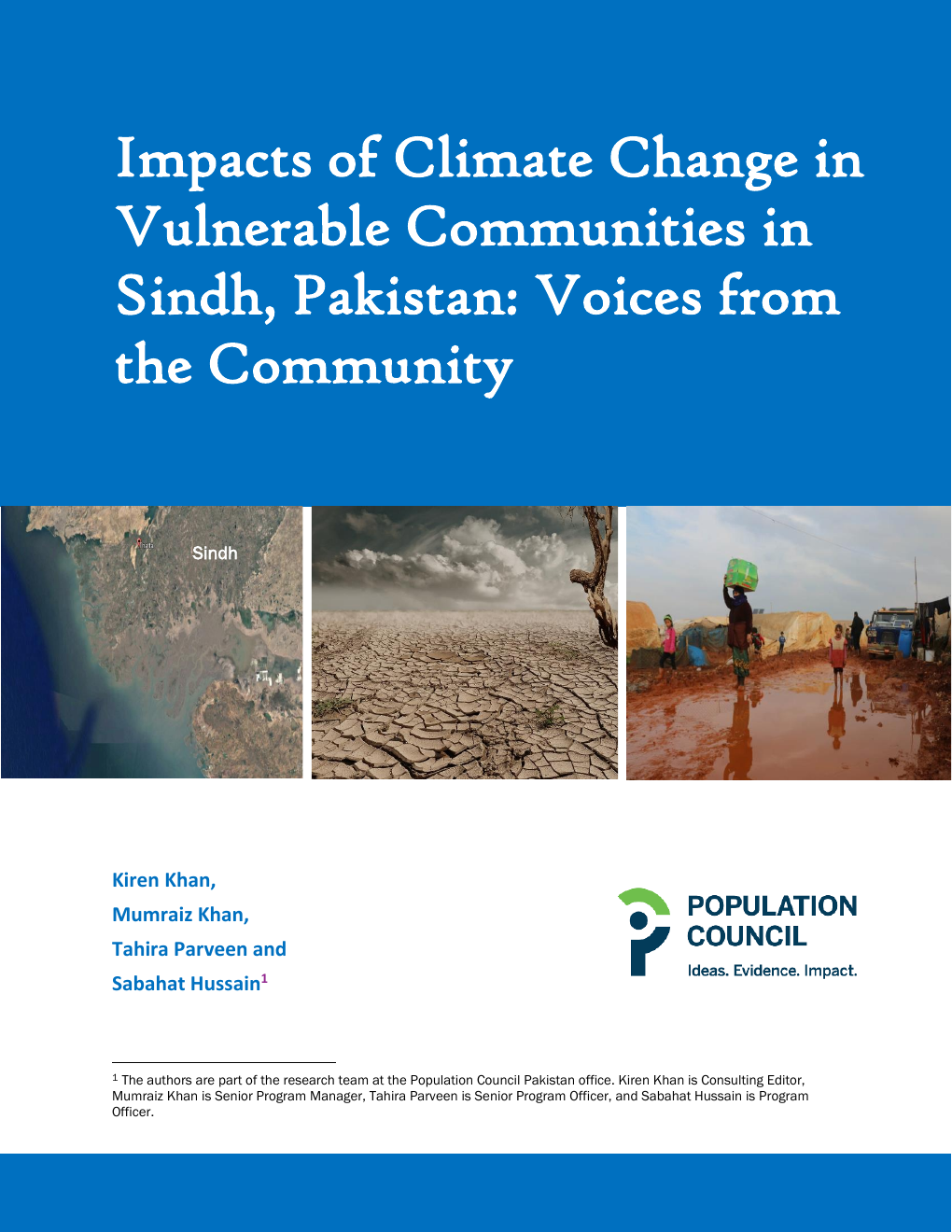 Impacts of Climate Change in Vulnerable Communities in Sindh, Pakistan: Voices from the Community cover